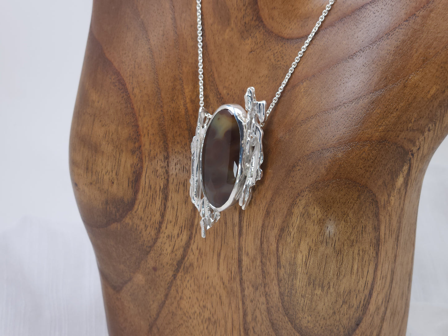 Montana Agate Broomcast Statement Pendant