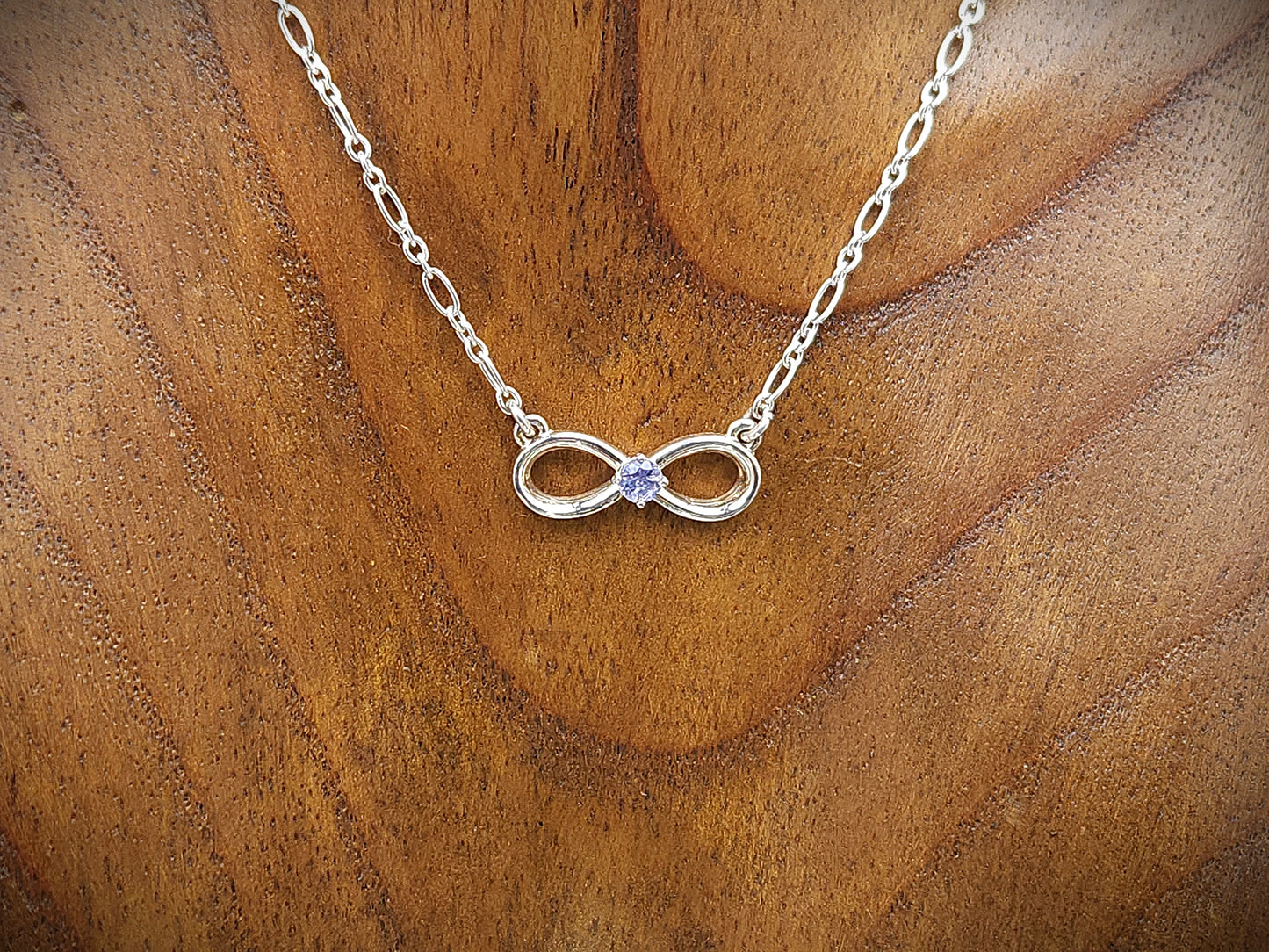 Iolite Sterling Silver Infinity Pendant