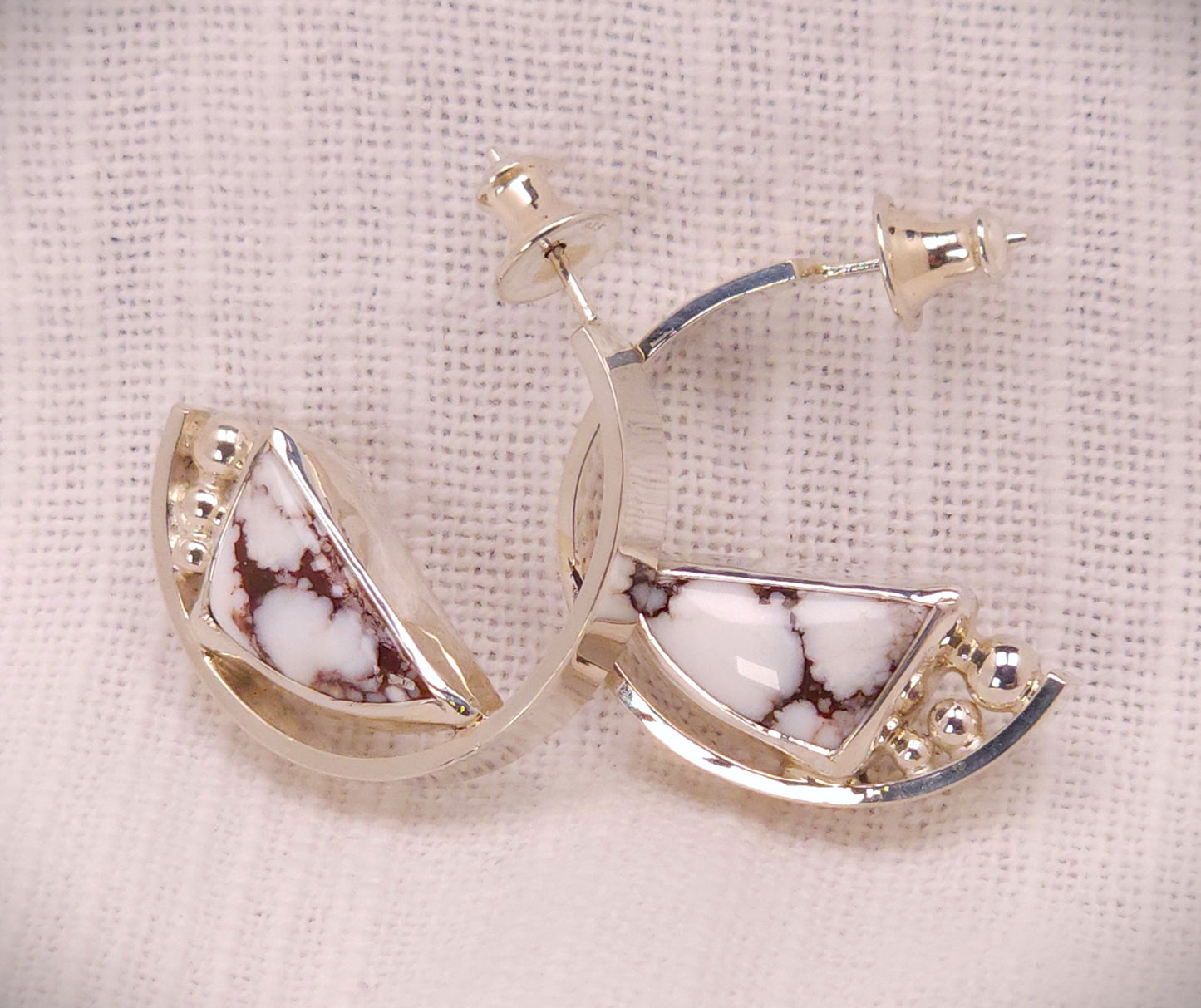 Wild Horse Magnesite Flat Hoop Earrings