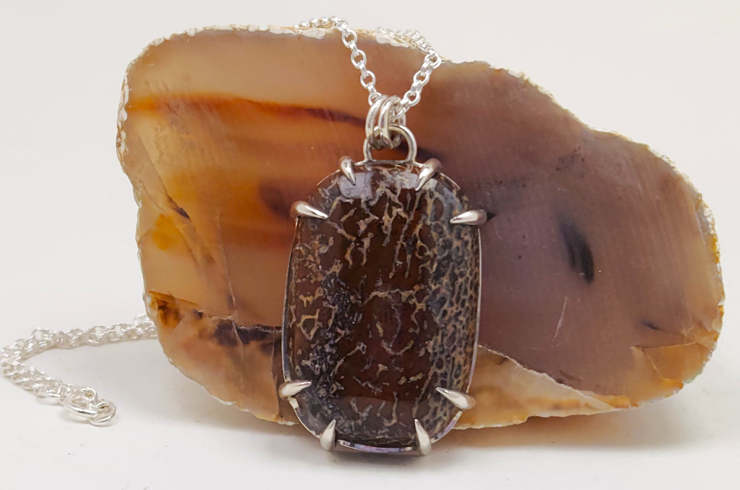 Dinosaur Bone Cabochon Pendant