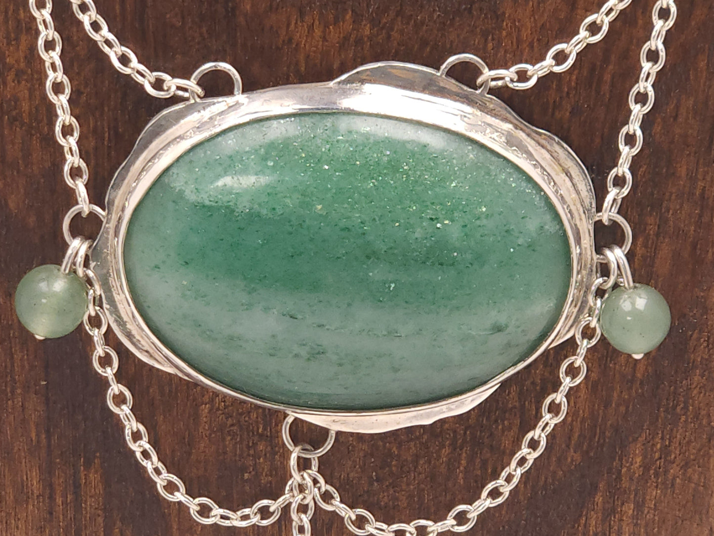 Aventurine Quartz Statement Pendant