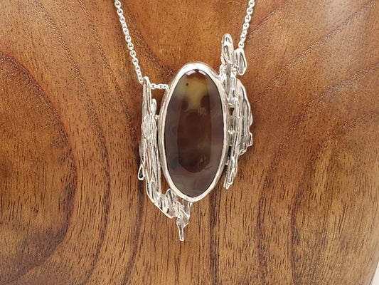 Montana Agate Broomcast Statement Pendant