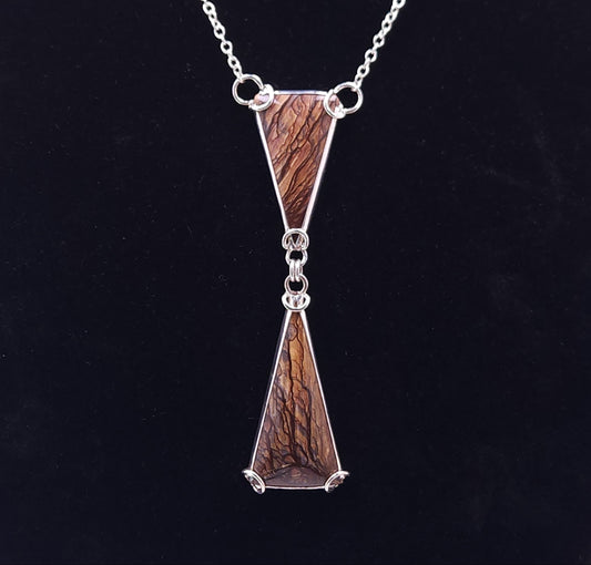 Mirrored Picture Jasper Sterling Silver Pendant