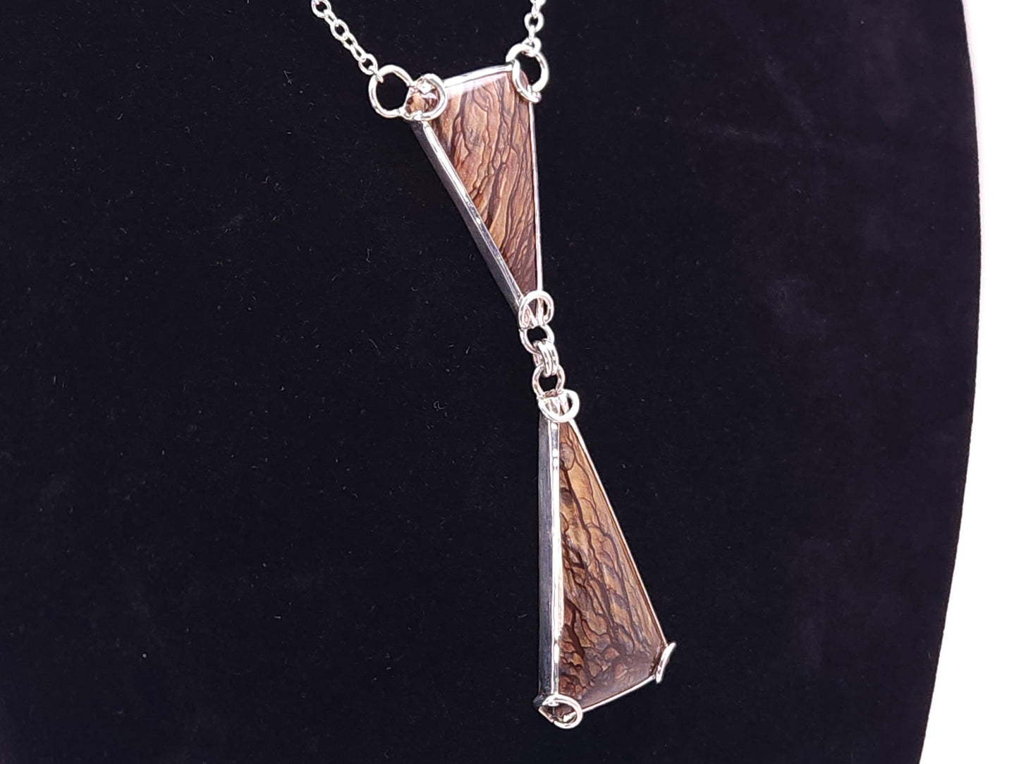 Mirrored Picture Jasper Sterling Silver Pendant