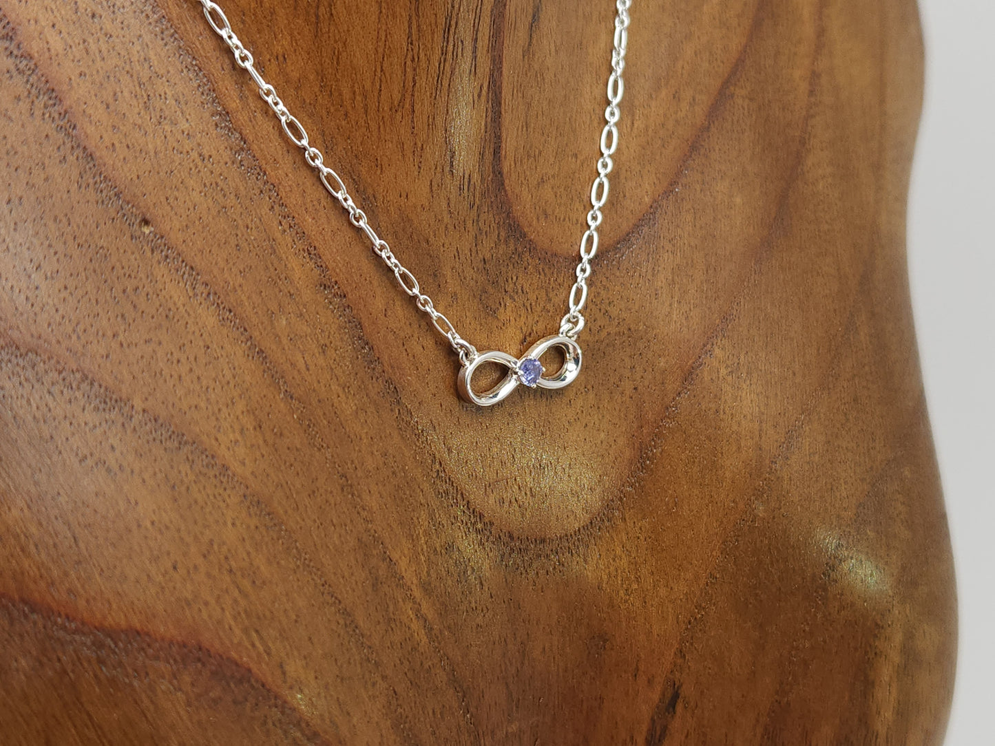 Iolite Sterling Silver Infinity Pendant