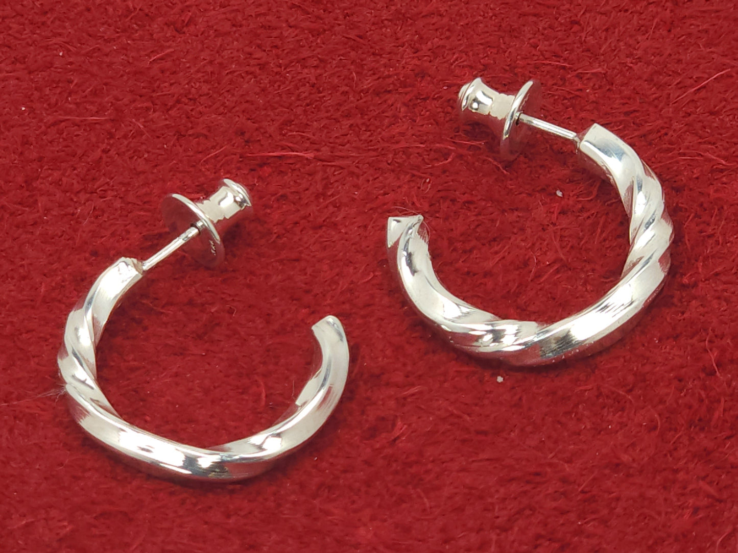 Sterling Silver Mini Hoop Twisted Earrings